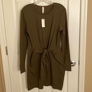 Anthropologie cotton dress with self tie front